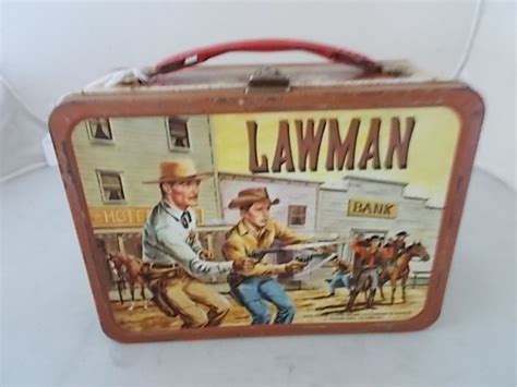 Vintage Western TV Series LAWMAN Tin Metal Lunchbox 